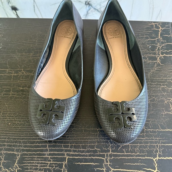 Tory Burch Shoes - Tory Burch Black Flats with Iconic Medallion